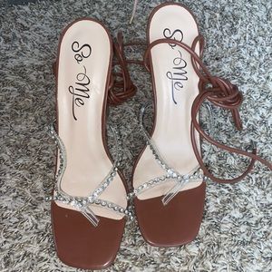 Brand new brown heels, never worn.